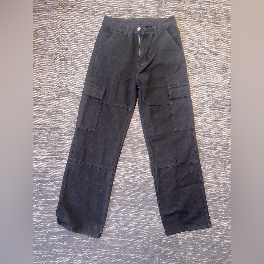 SHEIN Black cargos nwot petite small